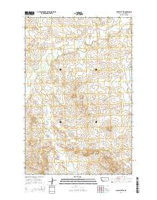 Darby Buttes Montana Current topographic map, 1:24000 scale, 7.5 X 7.5 Minute, Year 2014