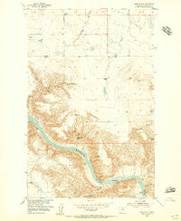 Dark Butte Montana Historical topographic map, 1:24000 scale, 7.5 X 7.5 Minute, Year 1954