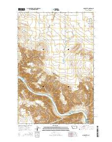 Dark Butte Montana Current topographic map, 1:24000 scale, 7.5 X 7.5 Minute, Year 2014