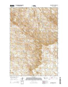 Davis Creek East Montana Current topographic map, 1:24000 scale, 7.5 X 7.5 Minute, Year 2014