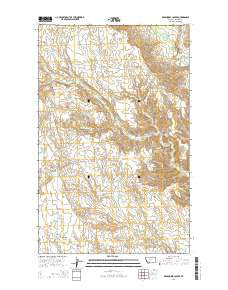Dead Horse Coulee Montana Current topographic map, 1:24000 scale, 7.5 X 7.5 Minute, Year 2014