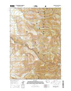 Deadman Pass Montana Current topographic map, 1:24000 scale, 7.5 X 7.5 Minute, Year 2014