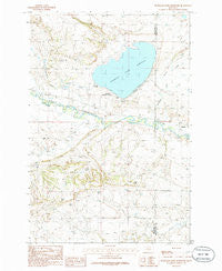 Deadmans Basin Reservoir Montana Historical topographic map, 1:24000 scale, 7.5 X 7.5 Minute, Year 1986