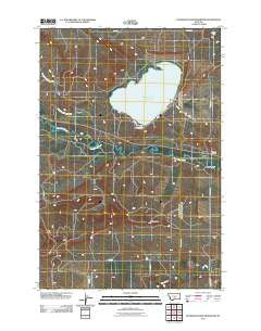 Deadmans Basin Reservoir Montana Historical topographic map, 1:24000 scale, 7.5 X 7.5 Minute, Year 2011