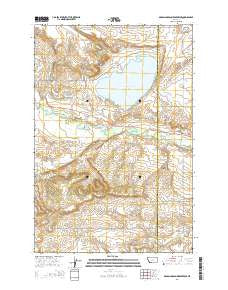 Deadmans Basin Reservoir Montana Current topographic map, 1:24000 scale, 7.5 X 7.5 Minute, Year 2014