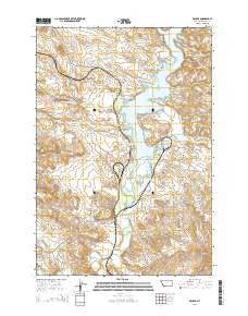 Decker Montana Current topographic map, 1:24000 scale, 7.5 X 7.5 Minute, Year 2014