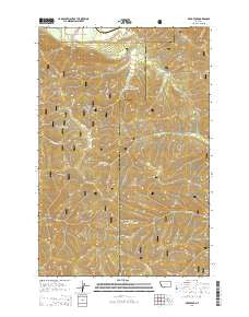 Deer Peak Montana Current topographic map, 1:24000 scale, 7.5 X 7.5 Minute, Year 2014