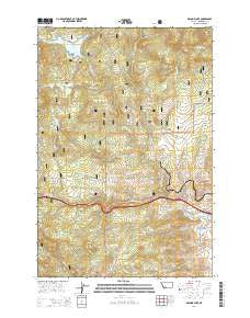 Delmoe Lake Montana Current topographic map, 1:24000 scale, 7.5 X 7.5 Minute, Year 2014