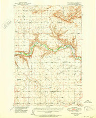 Dent Bridge Montana Historical topographic map, 1:62500 scale, 15 X 15 Minute, Year 1950