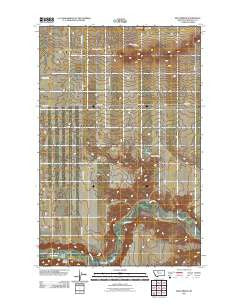 Dent Bridge Montana Historical topographic map, 1:24000 scale, 7.5 X 7.5 Minute, Year 2011