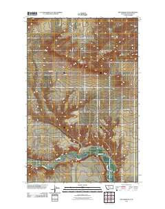 Dent Bridge NE Montana Historical topographic map, 1:24000 scale, 7.5 X 7.5 Minute, Year 2011