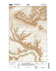 Dent Bridge NE Montana Current topographic map, 1:24000 scale, 7.5 X 7.5 Minute, Year 2014