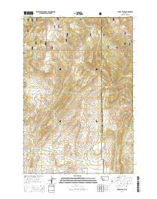 Devils Fence Montana Current topographic map, 1:24000 scale, 7.5 X 7.5 Minute, Year 2014