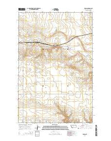 Devon Montana Current topographic map, 1:24000 scale, 7.5 X 7.5 Minute, Year 2014