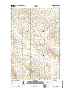 Diamond G Butte Montana Current topographic map, 1:24000 scale, 7.5 X 7.5 Minute, Year 2014