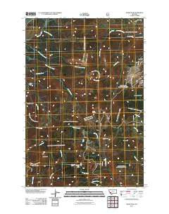 Dickie Peak Montana Historical topographic map, 1:24000 scale, 7.5 X 7.5 Minute, Year 2011