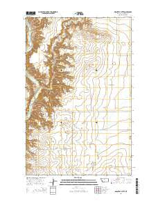 Discovery Butte Montana Current topographic map, 1:24000 scale, 7.5 X 7.5 Minute, Year 2014