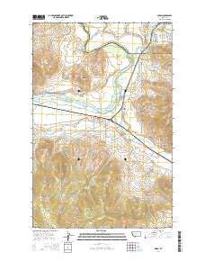 Dixon Montana Current topographic map, 1:24000 scale, 7.5 X 7.5 Minute, Year 2014