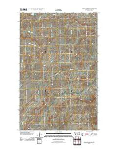 Dodge Reservoir Montana Historical topographic map, 1:24000 scale, 7.5 X 7.5 Minute, Year 2011