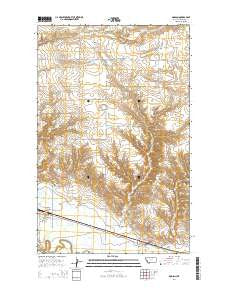 Dodson Montana Current topographic map, 1:24000 scale, 7.5 X 7.5 Minute, Year 2014