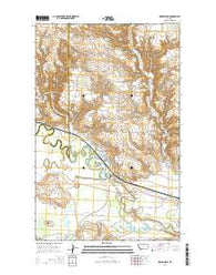 Dodson Dam Montana Current topographic map, 1:24000 scale, 7.5 X 7.5 Minute, Year 2014