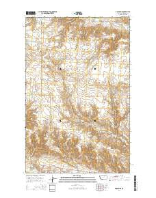 Dodson NE Montana Current topographic map, 1:24000 scale, 7.5 X 7.5 Minute, Year 2014