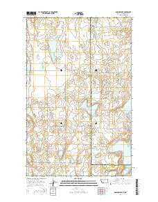 Dominek Lake Montana Current topographic map, 1:24000 scale, 7.5 X 7.5 Minute, Year 2014