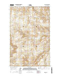 Dooley SE Montana Current topographic map, 1:24000 scale, 7.5 X 7.5 Minute, Year 2014