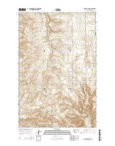 Dorner School Montana Current topographic map, 1:24000 scale, 7.5 X 7.5 Minute, Year 2014