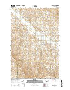 Dorothy Draw Montana Current topographic map, 1:24000 scale, 7.5 X 7.5 Minute, Year 2014