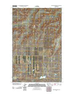 Down Reservoir NE Montana Historical topographic map, 1:24000 scale, 7.5 X 7.5 Minute, Year 2011