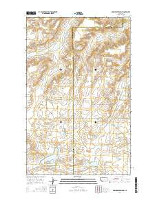 Down Reservoir NE Montana Current topographic map, 1:24000 scale, 7.5 X 7.5 Minute, Year 2014