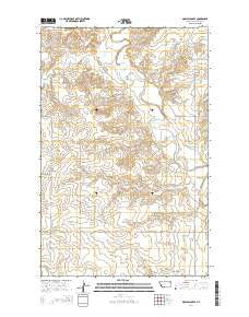 Dowse Coulee Montana Current topographic map, 1:24000 scale, 7.5 X 7.5 Minute, Year 2014