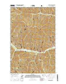 Driveway Peak Montana Current topographic map, 1:24000 scale, 7.5 X 7.5 Minute, Year 2014
