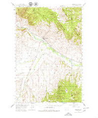 Drummond Montana Historical topographic map, 1:62500 scale, 15 X 15 Minute, Year 1958