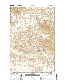 Dry Blood Creek East Montana Current topographic map, 1:24000 scale, 7.5 X 7.5 Minute, Year 2014