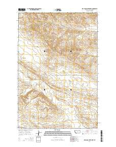 Dry Blood Creek West Montana Current topographic map, 1:24000 scale, 7.5 X 7.5 Minute, Year 2014