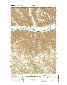 Dry Coulee Montana Current topographic map, 1:24000 scale, 7.5 X 7.5 Minute, Year 2014