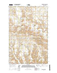 Dry Fork Ridge Montana Current topographic map, 1:24000 scale, 7.5 X 7.5 Minute, Year 2014