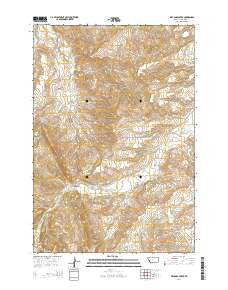 Dry Soap Creek Montana Current topographic map, 1:24000 scale, 7.5 X 7.5 Minute, Year 2014