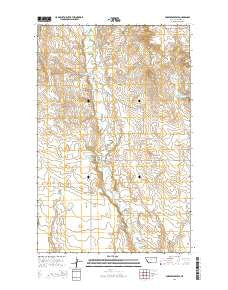Dubbe Reservoir Montana Current topographic map, 1:24000 scale, 7.5 X 7.5 Minute, Year 2014