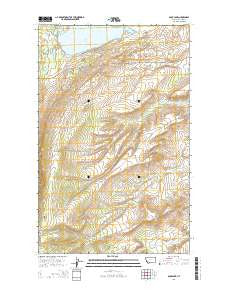 Duck Lake Montana Current topographic map, 1:24000 scale, 7.5 X 7.5 Minute, Year 2014