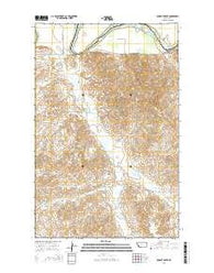 Dugout Creek Montana Current topographic map, 1:24000 scale, 7.5 X 7.5 Minute, Year 2014