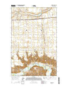 Dunkirk Montana Current topographic map, 1:24000 scale, 7.5 X 7.5 Minute, Year 2014