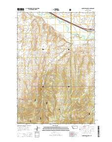 Dunkleberg Creek Montana Current topographic map, 1:24000 scale, 7.5 X 7.5 Minute, Year 2014