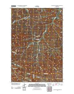 Dunn Mountain North Montana Historical topographic map, 1:24000 scale, 7.5 X 7.5 Minute, Year 2011