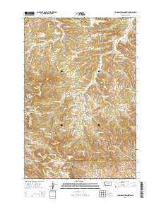 Dunn Mountain North Montana Current topographic map, 1:24000 scale, 7.5 X 7.5 Minute, Year 2014