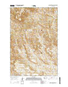 Dunn Mountain South Montana Current topographic map, 1:24000 scale, 7.5 X 7.5 Minute, Year 2014