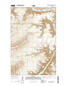 Dutch Henry Coulee Montana Current topographic map, 1:24000 scale, 7.5 X 7.5 Minute, Year 2014