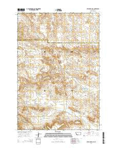 Dutchmans Hill Montana Current topographic map, 1:24000 scale, 7.5 X 7.5 Minute, Year 2014